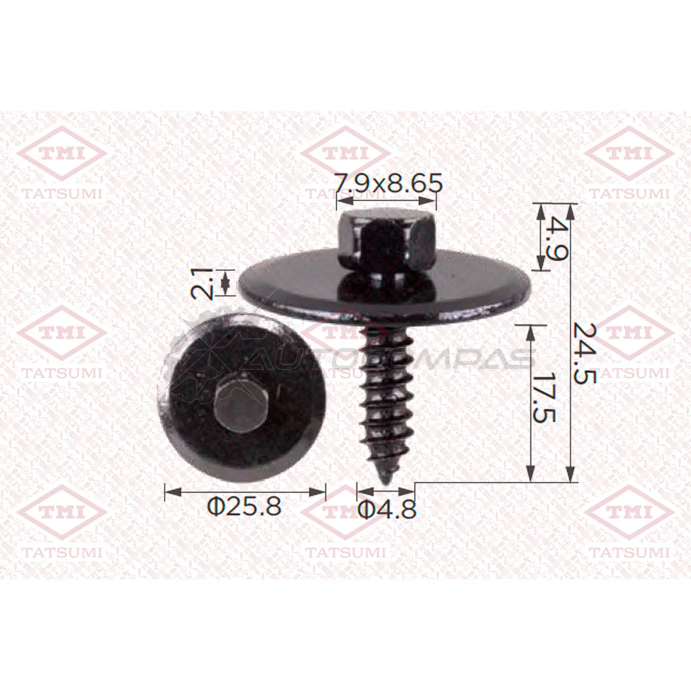 Клипса автомобильная [по 10 штук] TATSUMI TJB1761 CES VB 1441225243