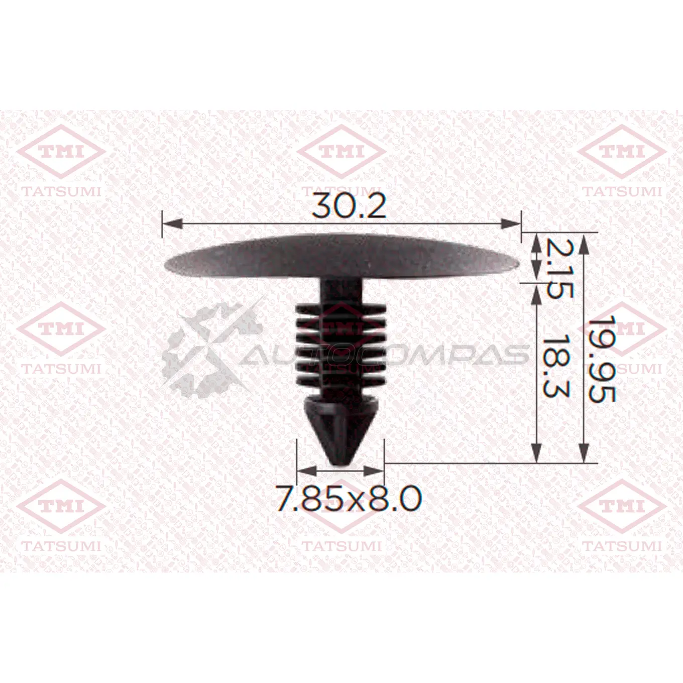 Клипса автомобильная [по 10 штук] TATSUMI 999U M 1441225289 TJB1564
