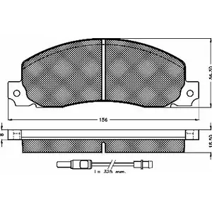 Тормозные колодки, дисковые, комплект BSF DY3S5 1274874513 10195 EON7R5 6 изображение 0