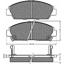 Тормозные колодки, дисковые, комплект BSF D049Q 10352 1274876533 MGVLR 4 изображение 0