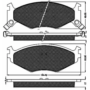 Тормозные колодки, дисковые, комплект BSF I0D2C 10385 LE 4LD 1274876885 изображение 0