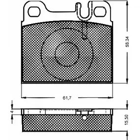 Тормозные колодки, дисковые, комплект BSF P2J5OQ Z 1274878449 10487 AS7J6L изображение 0