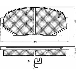 Тормозные колодки, дисковые, комплект BSF 1274881477 KYLAOOC YL 8Y1 10766