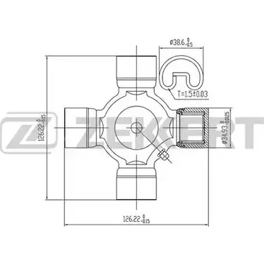 Карданный шарнир с крестовиной ZEKKERT VX WFA 1275180509 XYZMS1G KG-1076