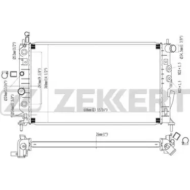 Радиатор охлаждения двигателя ZEKKERT 1275187651 RL EGE MK-1220 LDHJAZ