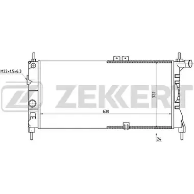Радиатор охлаждения двигателя ZEKKERT 1275188577 2NDEK I 60T3R34 MK-1260