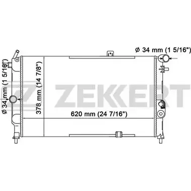 Радиатор охлаждения двигателя ZEKKERT VP3 JIY RUGKH0D 1275188589 MK-1261 изображение 0