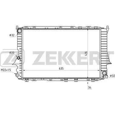 Радиатор охлаждения двигателя ZEKKERT 1Q WJE 3UBC7JE 1275188715 MK-1269 изображение 0