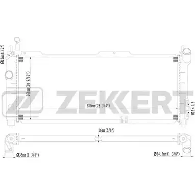 Радиатор охлаждения двигателя ZEKKERT I8OJ6 MK-1279 XPM1QH O 1275188791