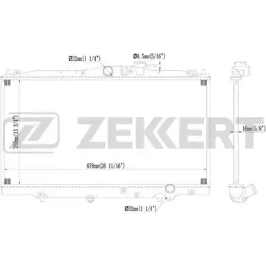 Радиатор охлаждения двигателя ZEKKERT MK-1321 KZTS0 3866 7 1275189427 изображение 0