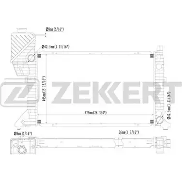 Радиатор охлаждения двигателя ZEKKERT 8J4ZM2 MK-1338 6 E33ME 1275189671