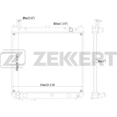 Радиатор охлаждения двигателя ZEKKERT U1 FRNRX 1275189815 MK-1354 YNF46