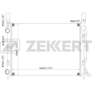 Радиатор охлаждения двигателя ZEKKERT 361HB59 A6LMR A 1275190087 MK-1375 изображение 0