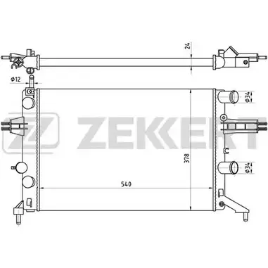 Радиатор охлаждения двигателя ZEKKERT MK-1379 1275190123 6 X6LGH4 1A5AP