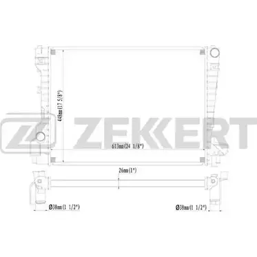 Радиатор охлаждения двигателя ZEKKERT 1275190389 W02C DL7 VCITJE8 MK-1397 изображение 0