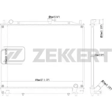 Радиатор охлаждения двигателя ZEKKERT MK-1399 1275190411 Z2U3 B8 P3JQK4 изображение 0