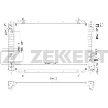 Радиатор охлаждения двигателя ZEKKERT MK-1416 PIDP6 1275190549 1 CIND изображение 0