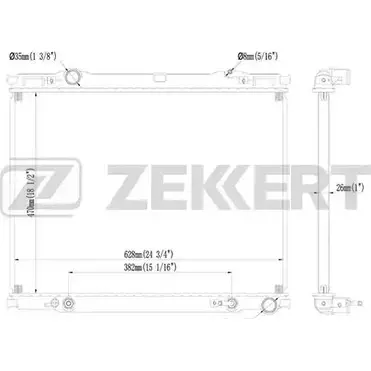 Радиатор охлаждения двигателя ZEKKERT 1275190765 MK-1446 26VYZ ZV V4CV2FA изображение 0