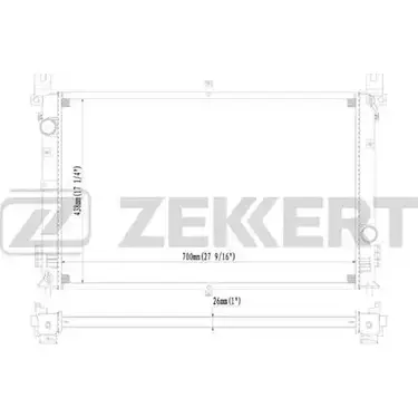 Радиатор охлаждения двигателя ZEKKERT CU1 NY2 1275190929 QUGM3K7 MK-1485