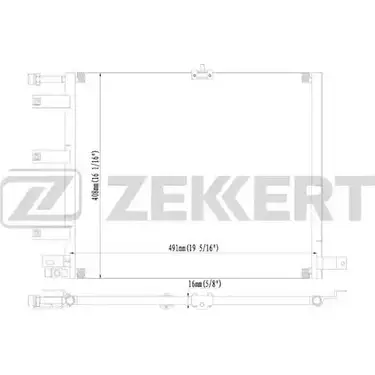 Радиатор кондиционера ZEKKERT 1275191757 175FDEG AGHC H MK-3075