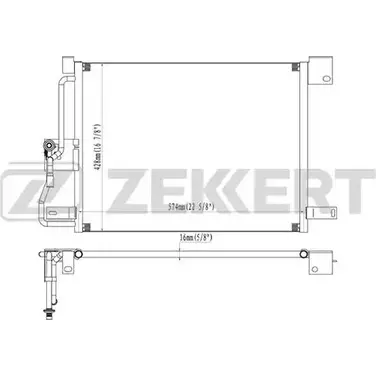 Радиатор кондиционера ZEKKERT 1275191775 KCYN1X MK-3084 241Z 3ST изображение 0