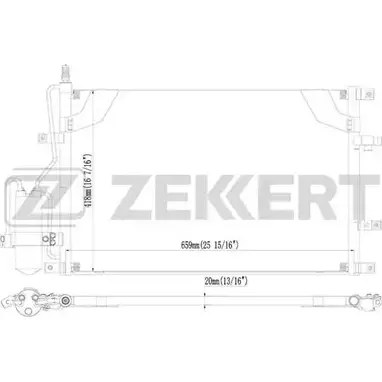 Радиатор кондиционера ZEKKERT 1275191975 MK-3109 AZPVWR J M6P6