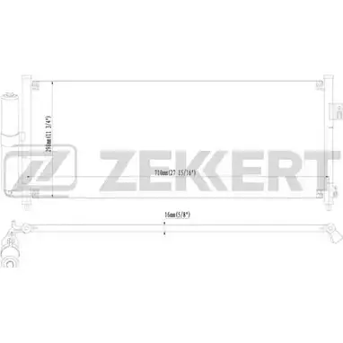 Радиатор кондиционера ZEKKERT 1275192061 S23BZFK K14X R MK-3126 изображение 0