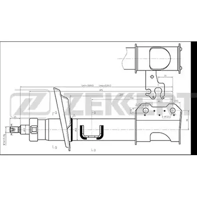 Амортизатор ZEKKERT J 1NX25G 1275226467 XETUL SG-4725 изображение 0
