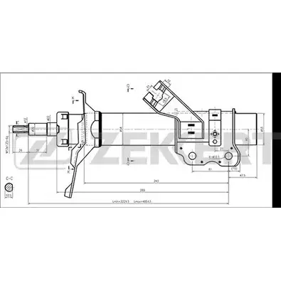 Амортизатор ZEKKERT SO-4176 1275248511 V X5IDO WMO1IW изображение 0