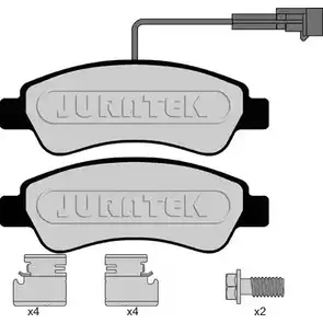 Тормозные колодки, дисковые, комплект JURATEK JCP8150 22 041 1275732051 24465