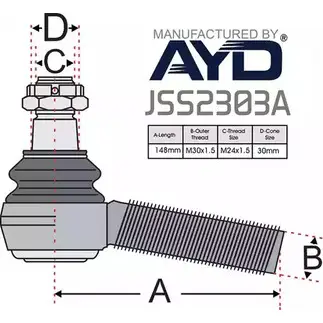 Рулевой наконечник JURATEK JSS2303A 1275736623 FG3M K CBHG3V изображение 0