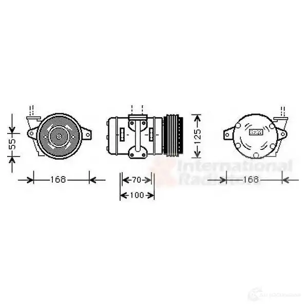 Компрессор кондиционера VAN WEZEL 485049 7400k036 PRYLBQ 60 74K036