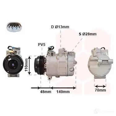 Компрессор кондиционера VAN WEZEL LL8WB 6037 K356 3700K356 472367
