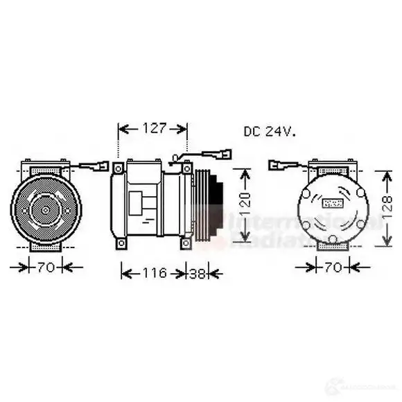 Компрессор кондиционера VAN WEZEL 2800k073 602 8K073 O8XRE 1423216004