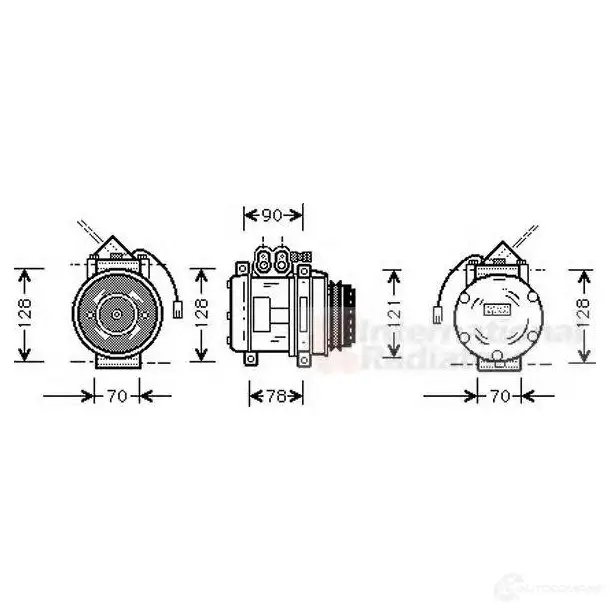 Компрессор кондиционера VAN WEZEL EH123 7400k032 6 074K032 1423217627