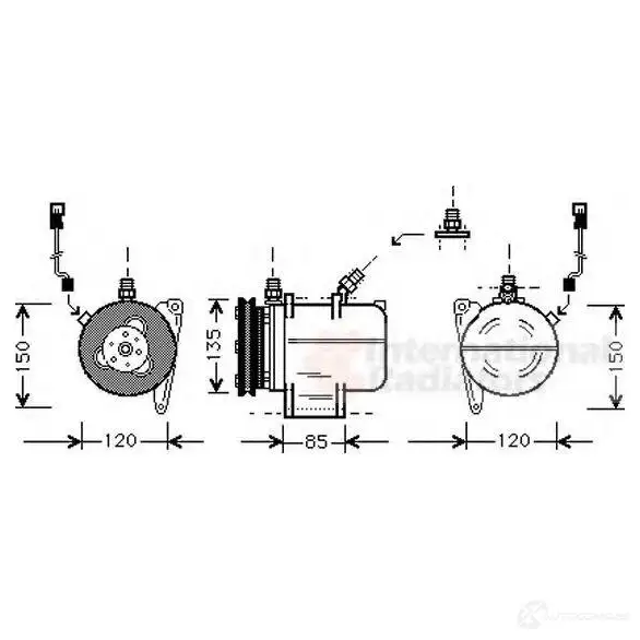 Компрессор кондиционера VAN WEZEL 0600k016 1423214573 600 6K016 LWRQU
