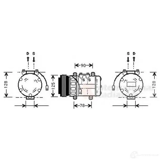 Компрессор кондиционера VAN WEZEL 6 025K052 1423215674 2500k052 X3QYF