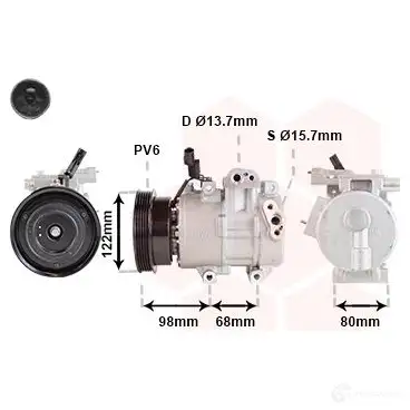 Компрессор кондиционера VAN WEZEL 1438014363 61 S9L 8201K703