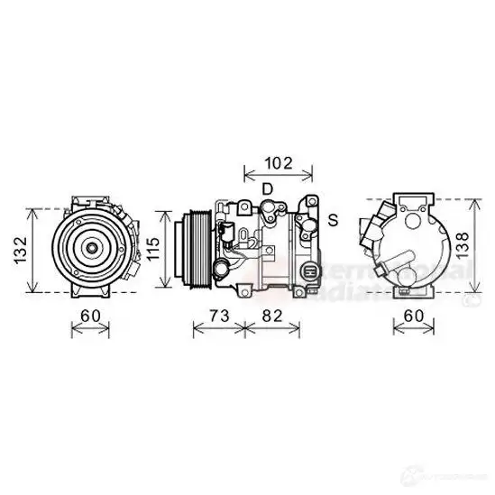 Компрессор кондиционера VAN WEZEL MUI LC6J 5300k658 479948 5410909593506