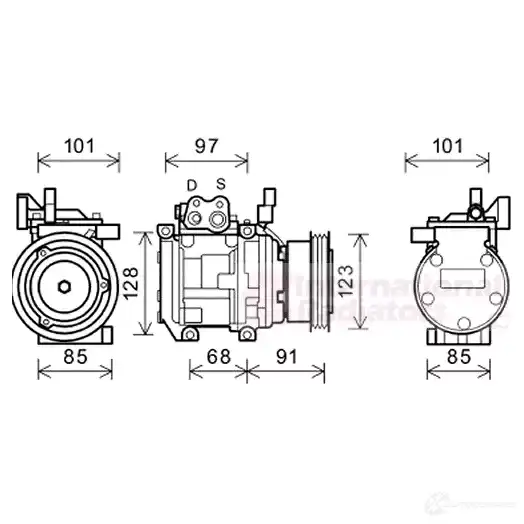 Компрессор кондиционера VAN WEZEL 5410909574178 QS7Y S1 487178 8300K208 изображение 0