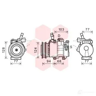 Компрессор кондиционера VAN WEZEL ZUFRW6 8200K318 486259 608 2K318