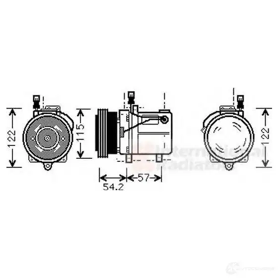 Компрессор кондиционера VAN WEZEL AZ31Y1W 0600k059 6006K 059 1423214574
