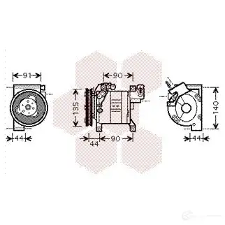 Компрессор кондиционера VAN WEZEL 87DFC 1300K323 6013K 323 461837