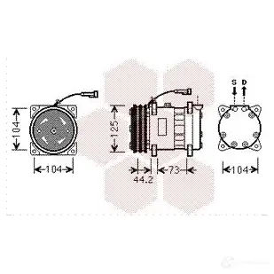 Компрессор кондиционера VAN WEZEL 0100k113 455580 L2TLBP5 6001K11 3