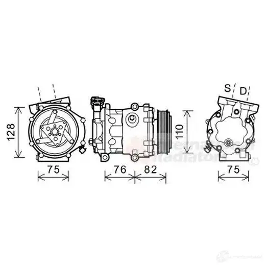 Компрессор кондиционера VAN WEZEL 464641 5410909499679 05 5PUZ 1800K479 изображение 0