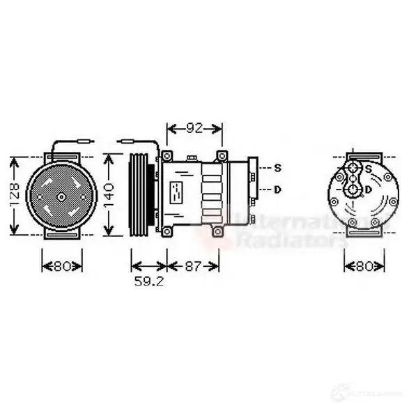 Компрессор кондиционера VAN WEZEL 6043K3 24 1423216823 MLWET 4300k324 изображение 0