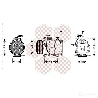 Компрессор кондиционера VAN WEZEL 1700K042 NUI0NNV 6017K0 42 463485