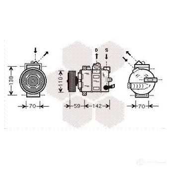 Компрессор кондиционера VAN WEZEL 5800k266 481780 5410909365431 CP85FQ 8 изображение 0