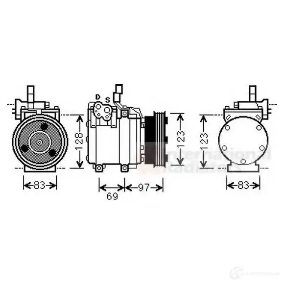 Компрессор кондиционера VAN WEZEL 8200k065 1423217800 6082K06 5 IRYH94 изображение 0