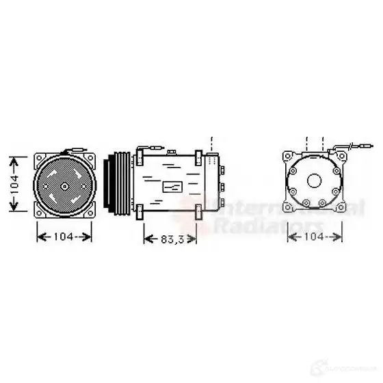 Компрессор кондиционера VAN WEZEL A4ES8B 476259 6043K24 2 4300k242 изображение 0